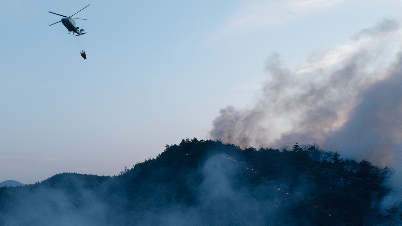 청송군, 부남면 일부 지역 주민에 대피명령‥"산불 재발화"