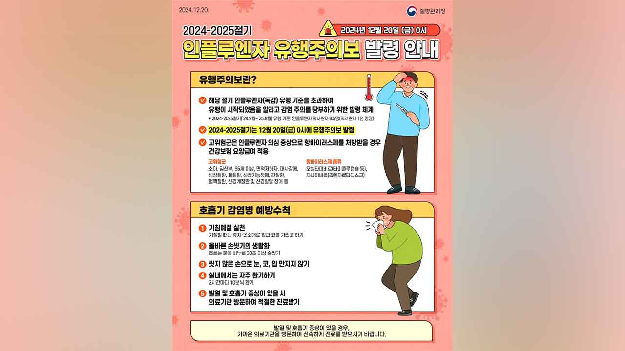 더워지는데 독감 유행‥소아·청소년 중심 '4주 연속' 증가