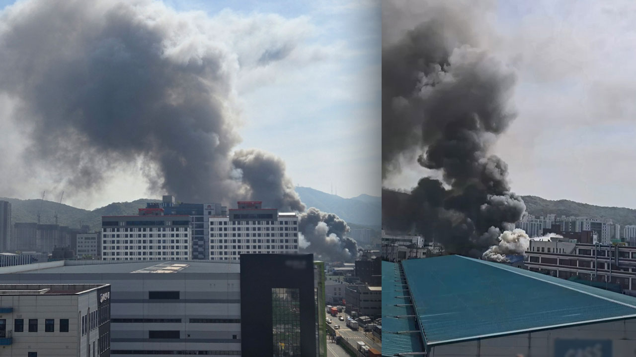 경기 군포시 금속가공 공장서 불‥다친 사람 없어