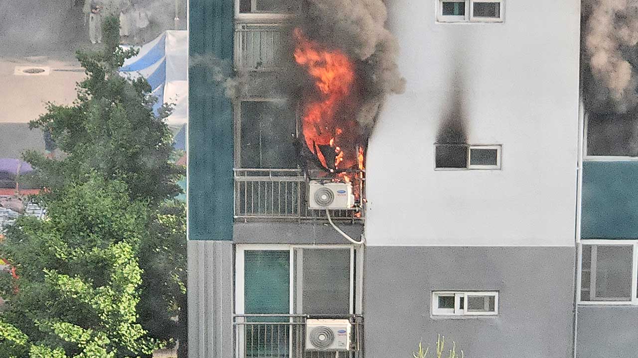 부천 아파트 화재로 4명 경상‥35명 대피