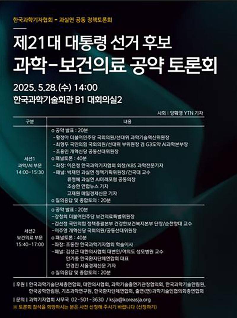 바카라 베팅, 대선후보 과학-보건의료 공약 검증 나서