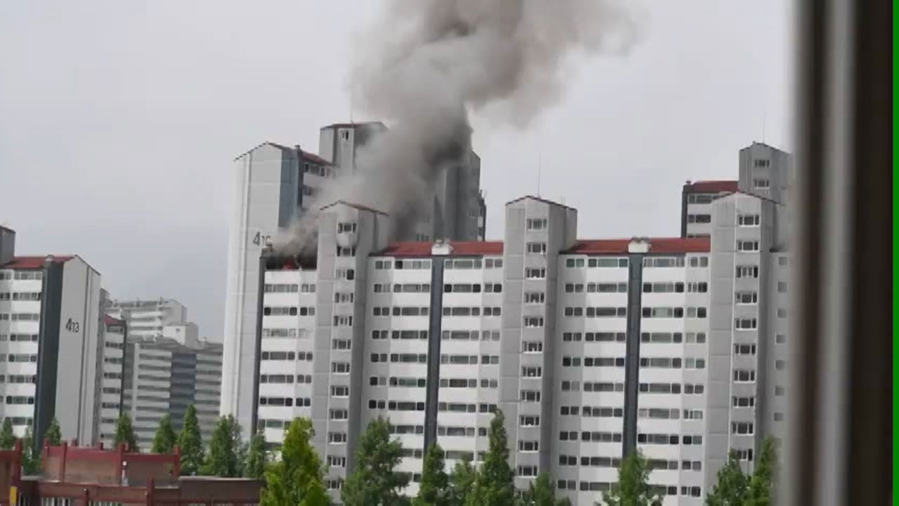 김해 부곡동 아파트 15층에서 불‥주민 26명 대피