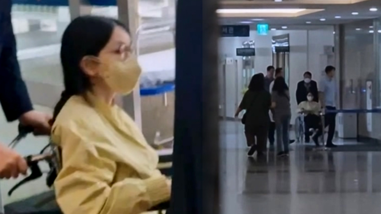 김건희 여사, 서울아산병원 퇴원‥尹, 휠체어 밀고 이동