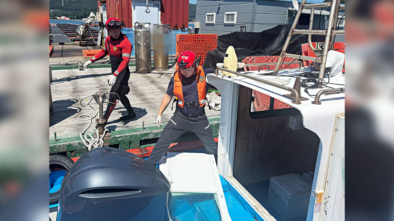 통영 해상서 양식장 시설에 선박 충돌‥ 1명 사망