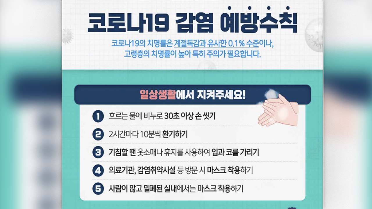코로나 입원환자 4주째 증가세‥"손 씻기·기침 예절 지켜야"
