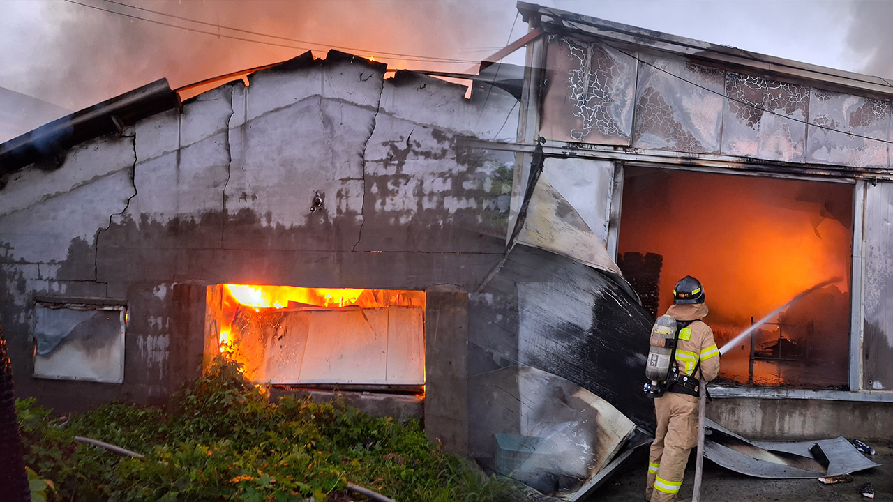 경기 포천 양계장서 불‥건물 3개·달걀 10만 판 불타
