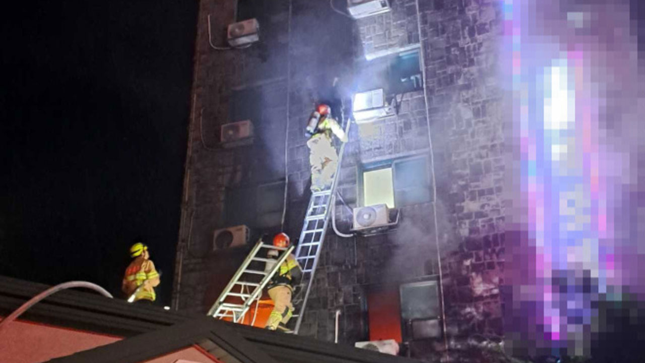 강릉 주문진 모텔 화재‥1명 사망