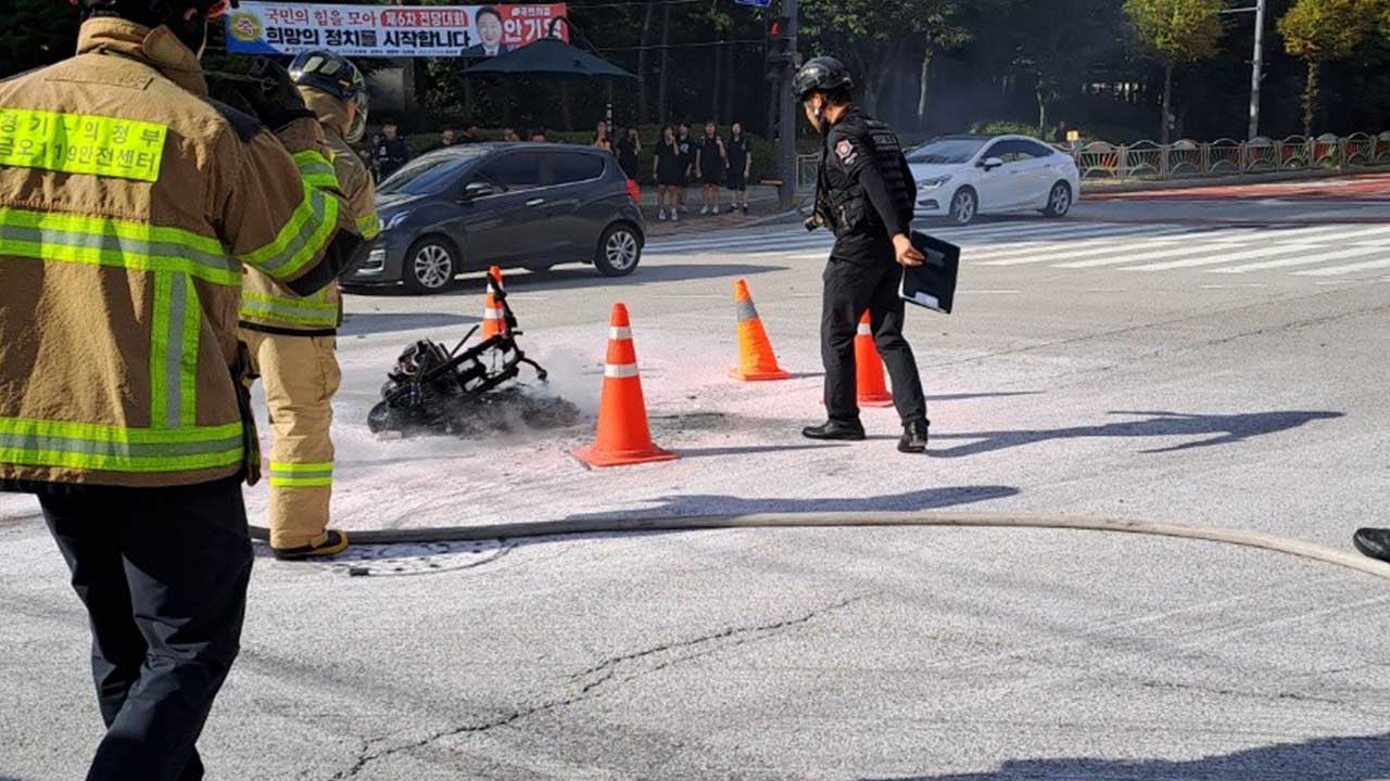 경기 양주시 고읍동에서 승용차·전기 킥보드 충돌‥1명 경상