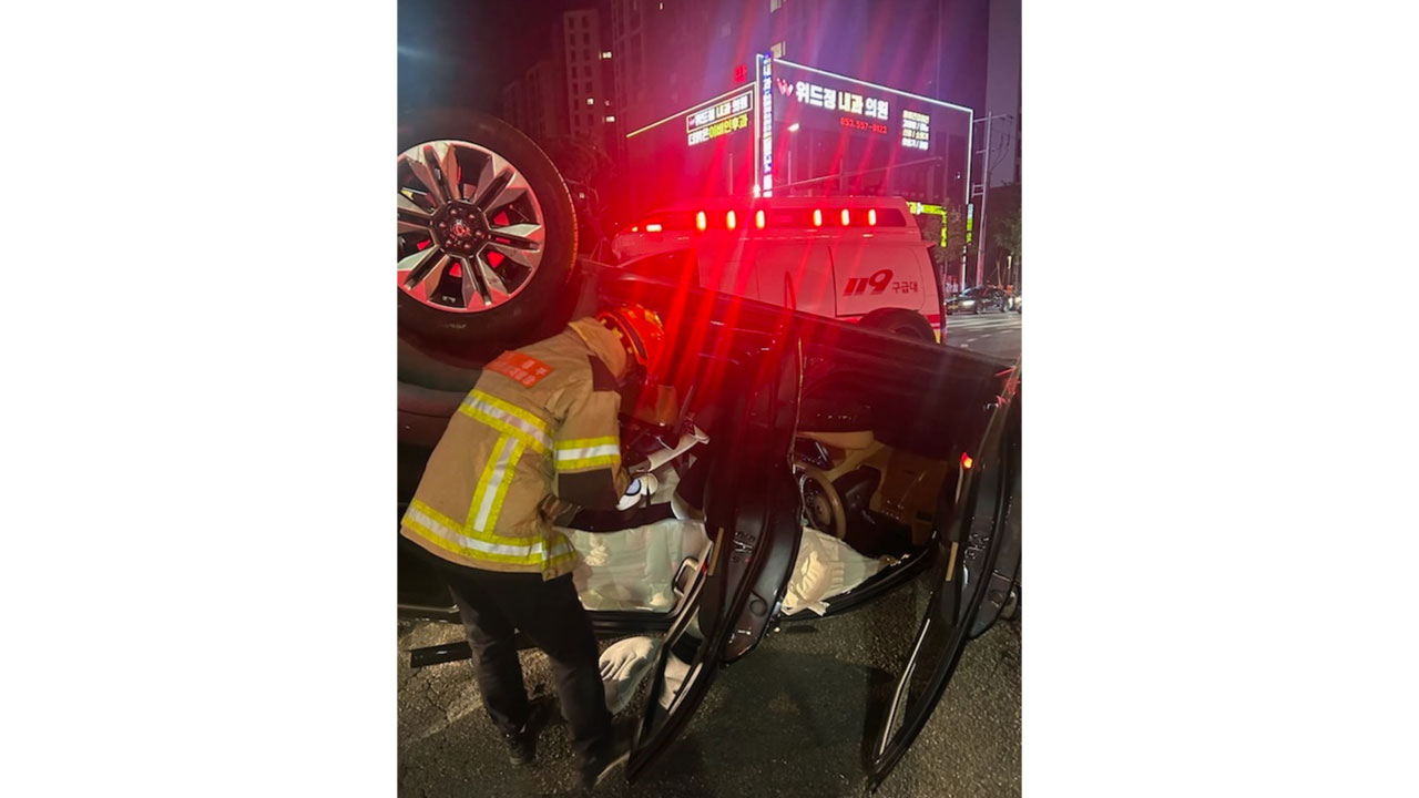 대구 달성네거리서 차량 충돌 사고‥30대 임산부 병원 이송