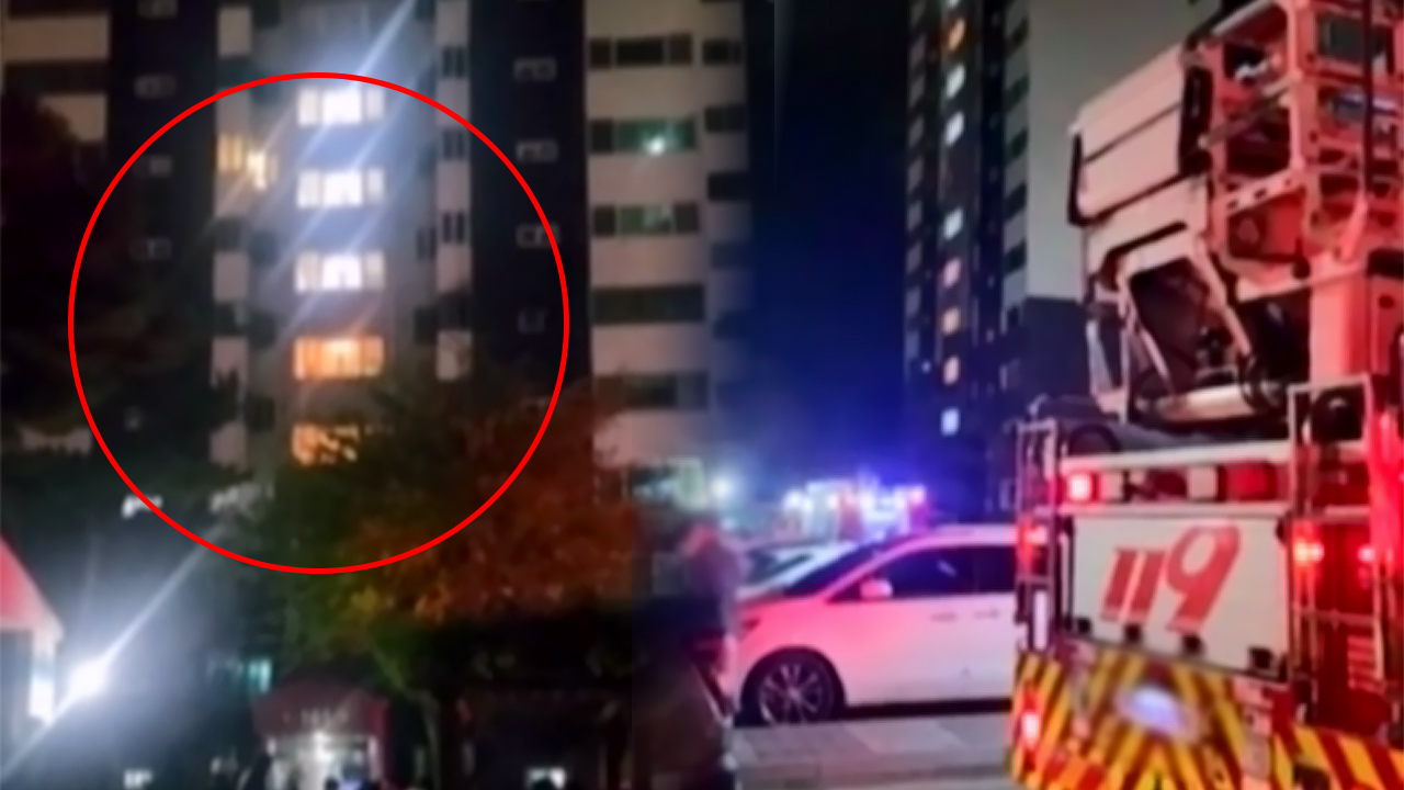 충북 충주서 아파트 6층에 불‥1개 호실 전소