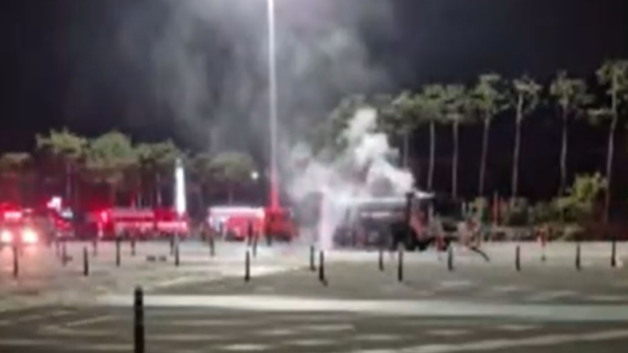 울산 울주휴게소서 탱크로리 화재‥다친 사람 없어