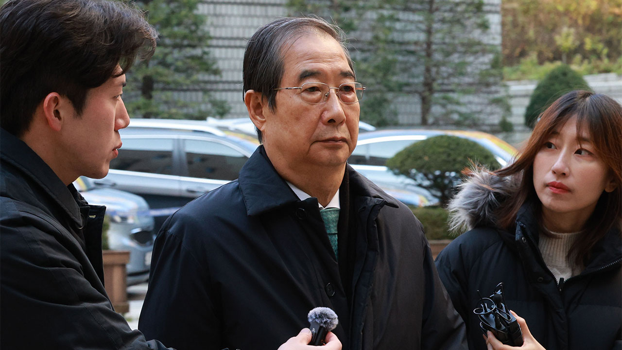 '헌법재판관 미임명' 한덕수 전 총리, '내란' 특검 피의자 소환