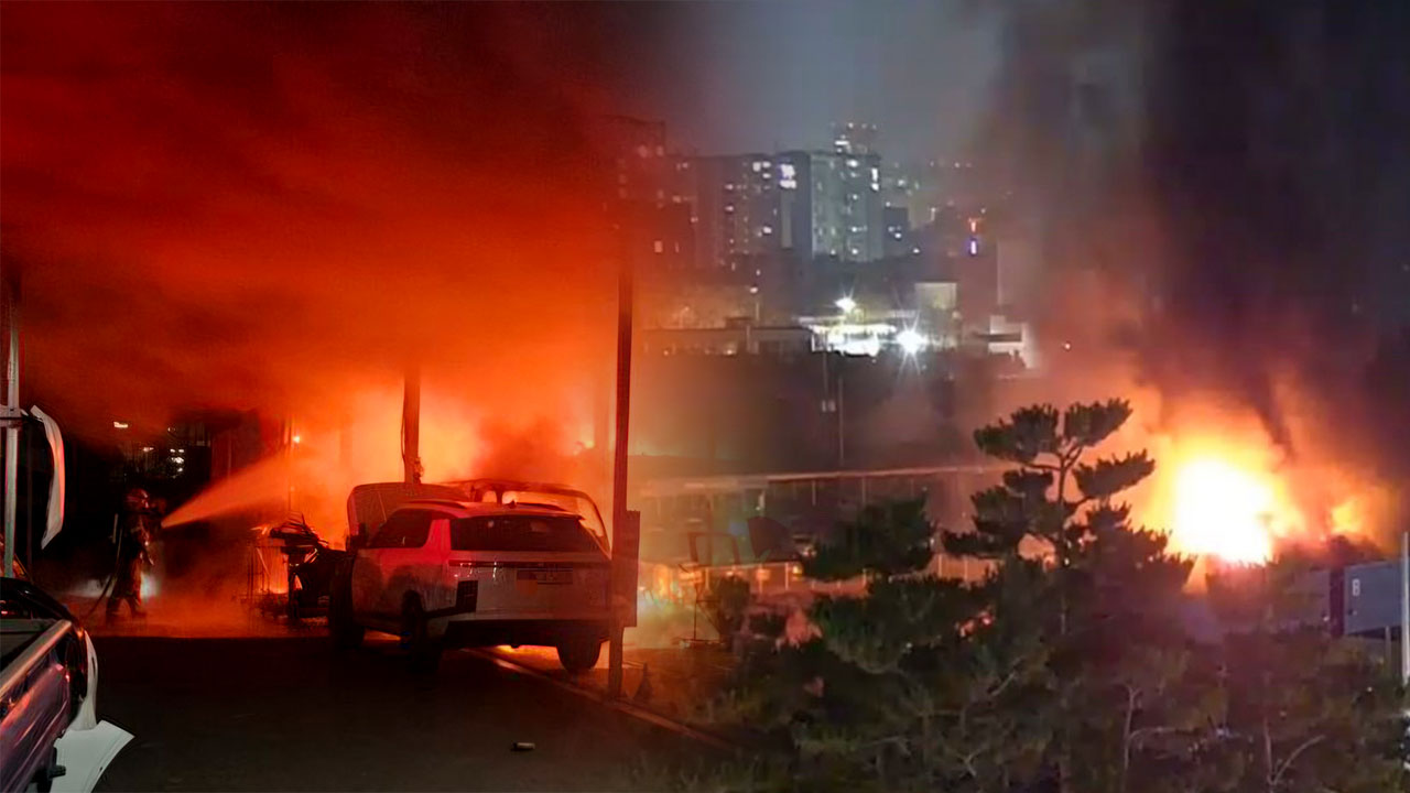 수원 권선구 자동차매매단지에서 불‥건물 1동 전소