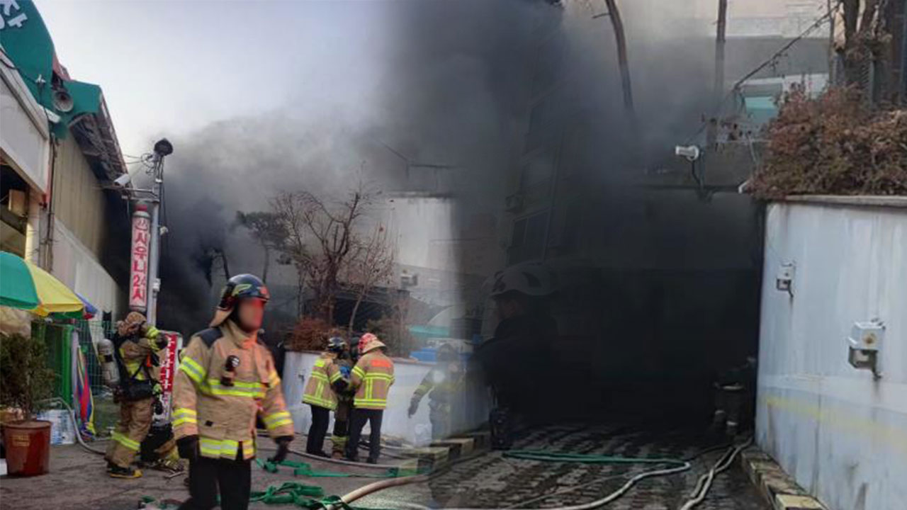 인천 지하주차장서 불‥큰 불길 잡아