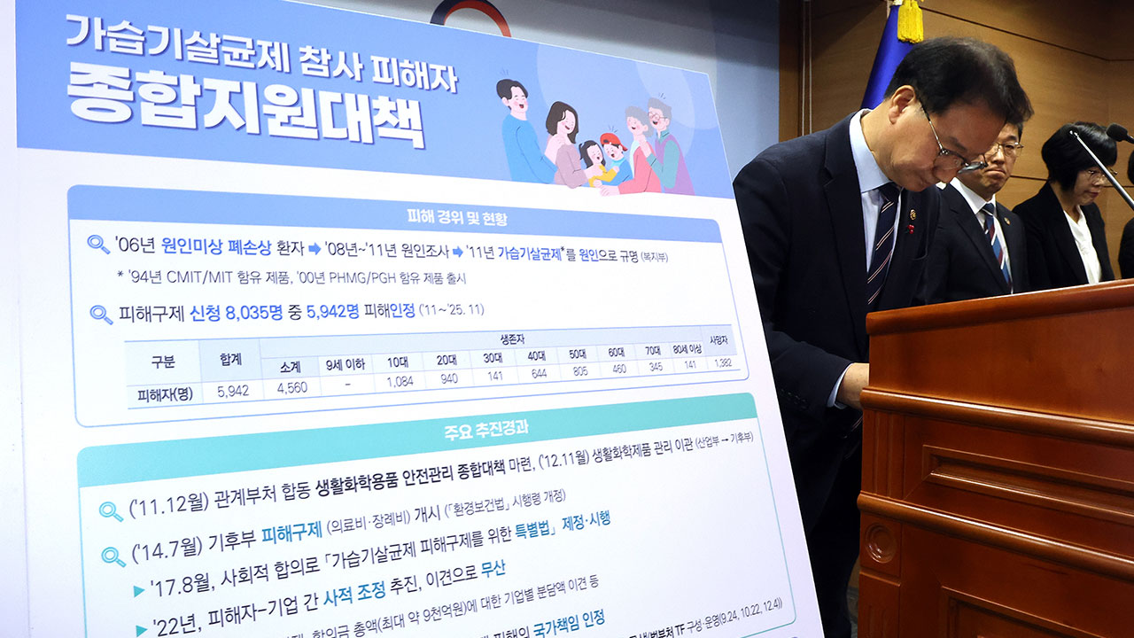 가습기살균제 피해 지원, '치료비 보전'에서 국가 주도 '배상'으로 전면 전환