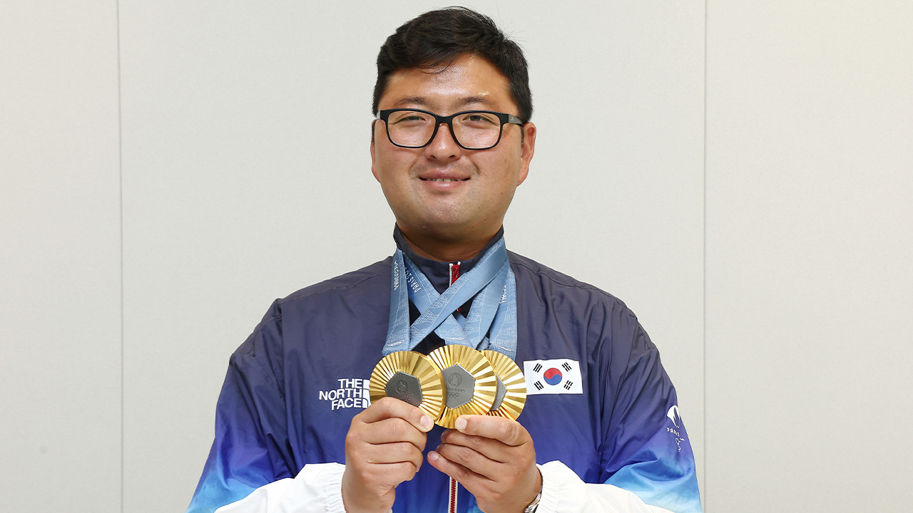대한체육회 체육대상에 '파리 3관왕' 양궁 김우진 선정