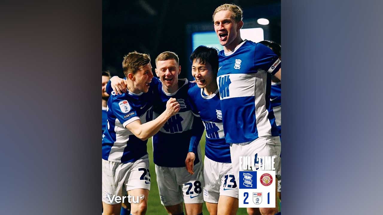 버밍엄 백승호 국가대표팀 합류 앞두고 시즌 첫 골