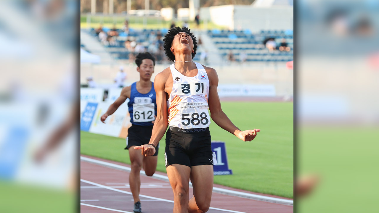 나마디 조엘진, 아시아육상선수권 대표 선발전 남자 100m 우승