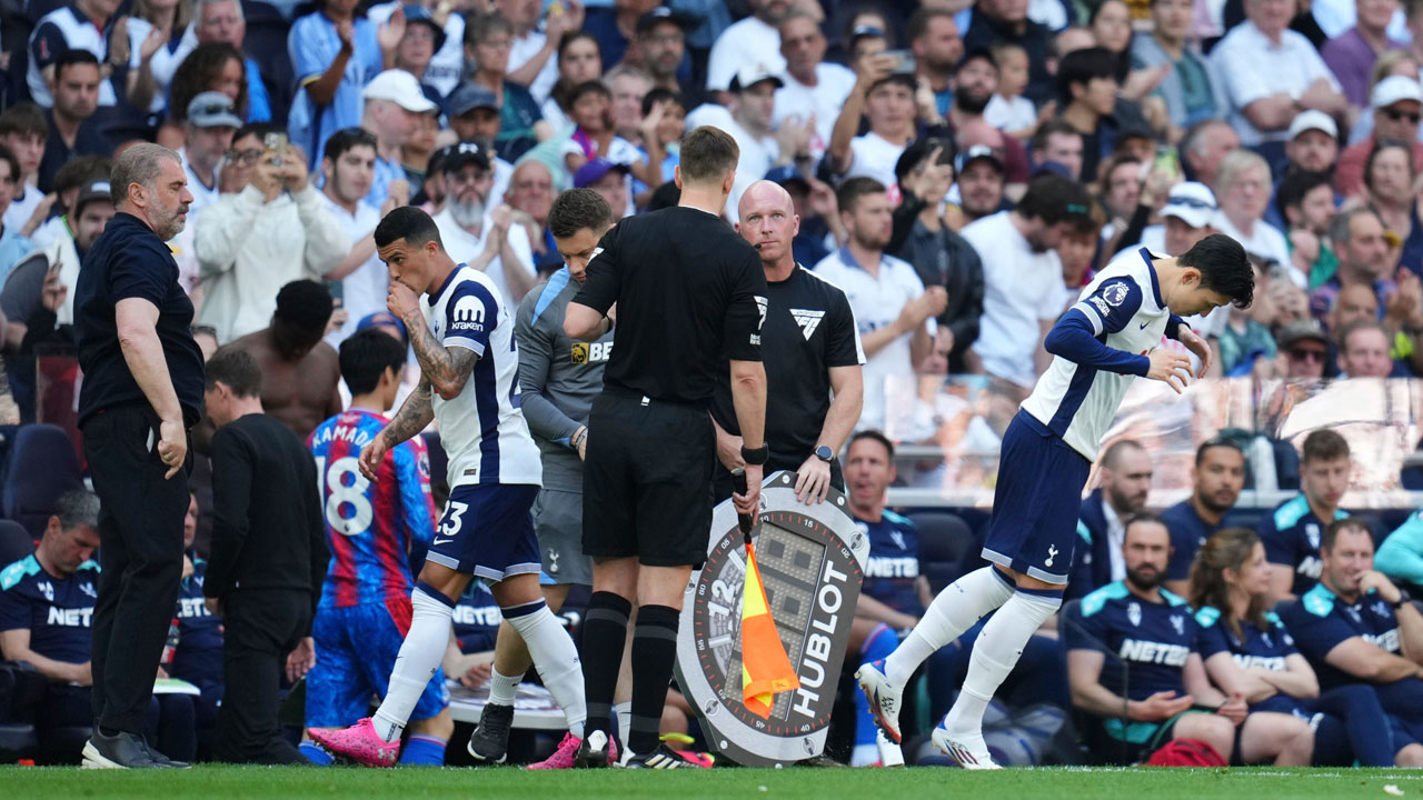 손흥민, 8경기 만에 복귀전··토트넘은 팰리스에 0-2 완패