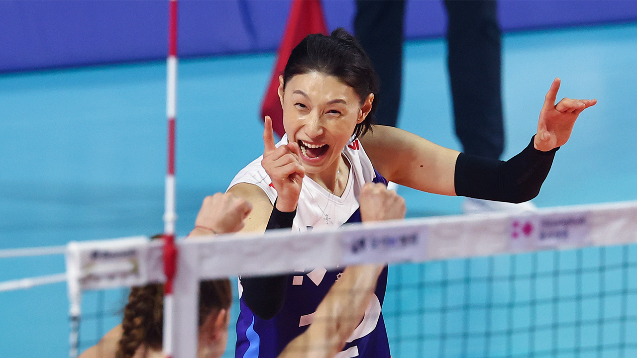 여자배구 김연경, 세계 올스타와 경기서 선수 고별전