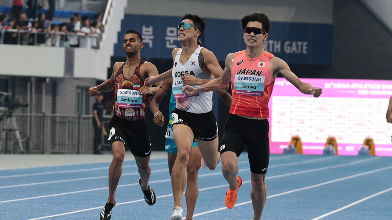 이재웅, 아시아육상 남자 1,500ｍ 2위‥이번 대회 한국 첫 메달