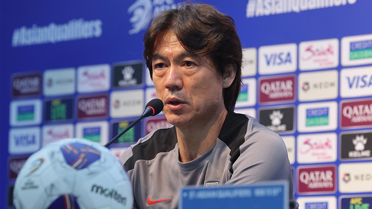 홍명보 축구대표팀 감독 "쿠웨이트전 손흥민 출전 여부, 내일 결정"  