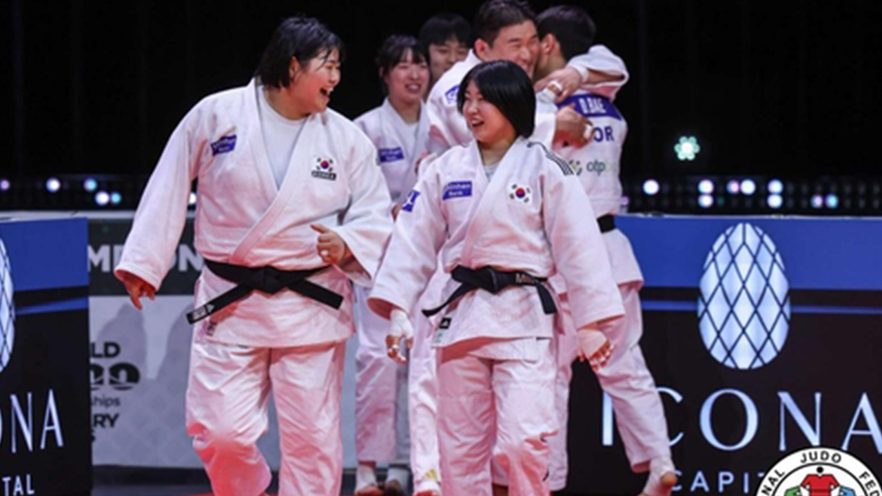 한국 유도, 세계선수권 혼성 단체전 은메달‥역대 최고