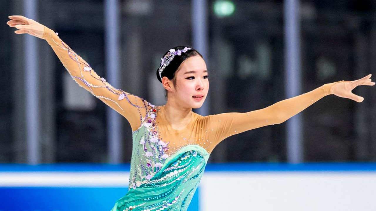 피겨 윤서진, 주니어 그랑프리 3차 2위‥남자 최하빈도 '동반 은메달'