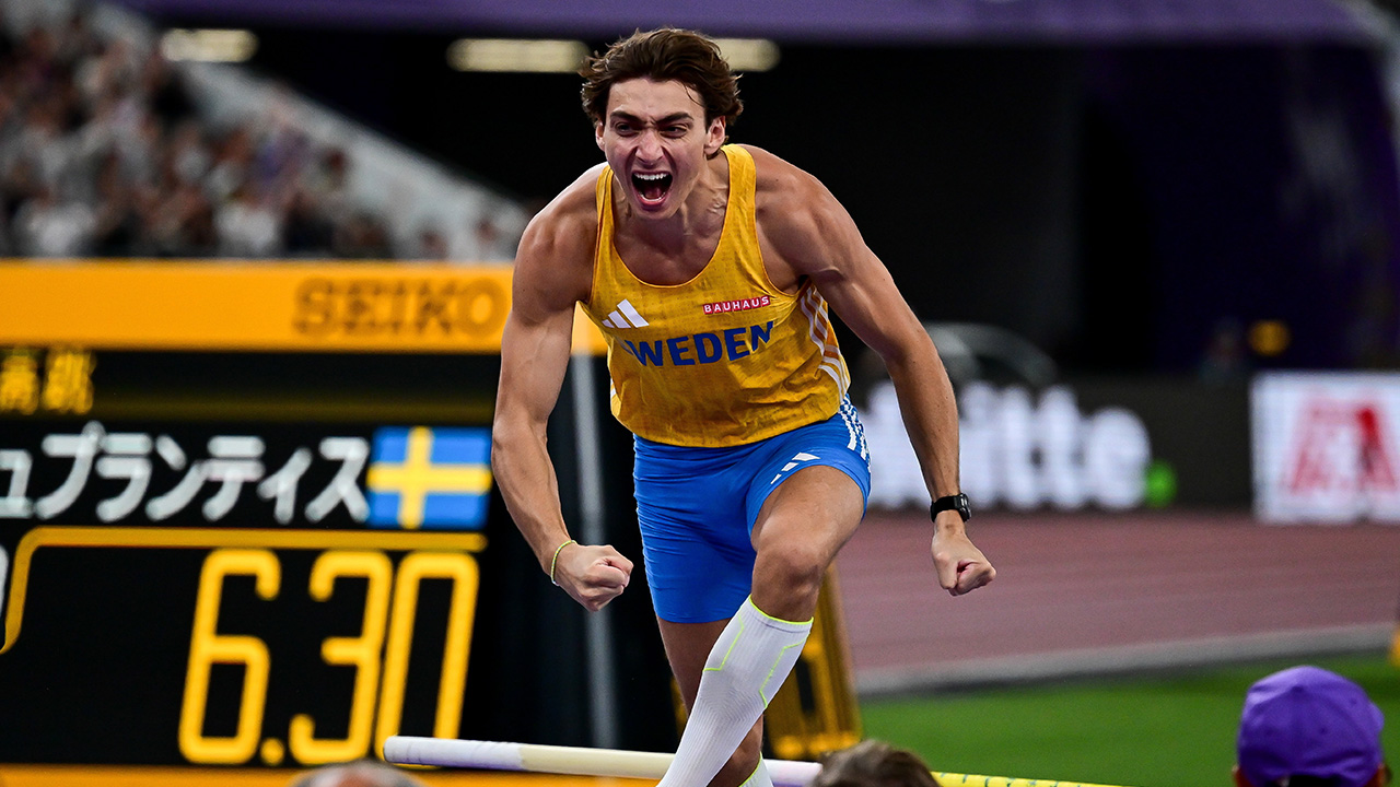 장대높이뛰기 듀플랜티스, 세계신기록 6m 30‥세계선수권 3연패