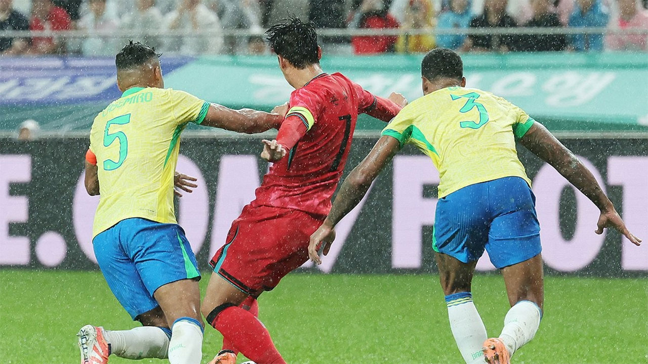 축구 대표팀, 브라질에 0-5 완패‥최다 점수 차 패배