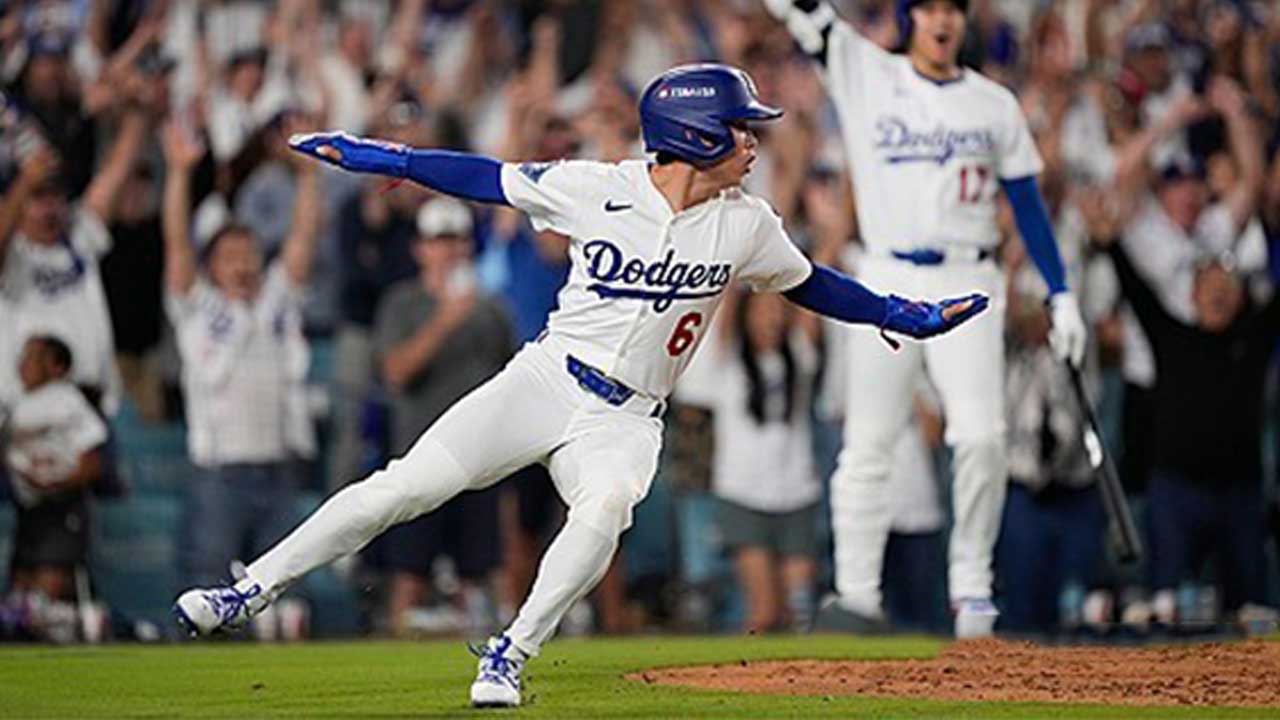 김혜성 연장 11회 끝내기 득점‥LA 다저스, 2년 연속 NLCS 진출