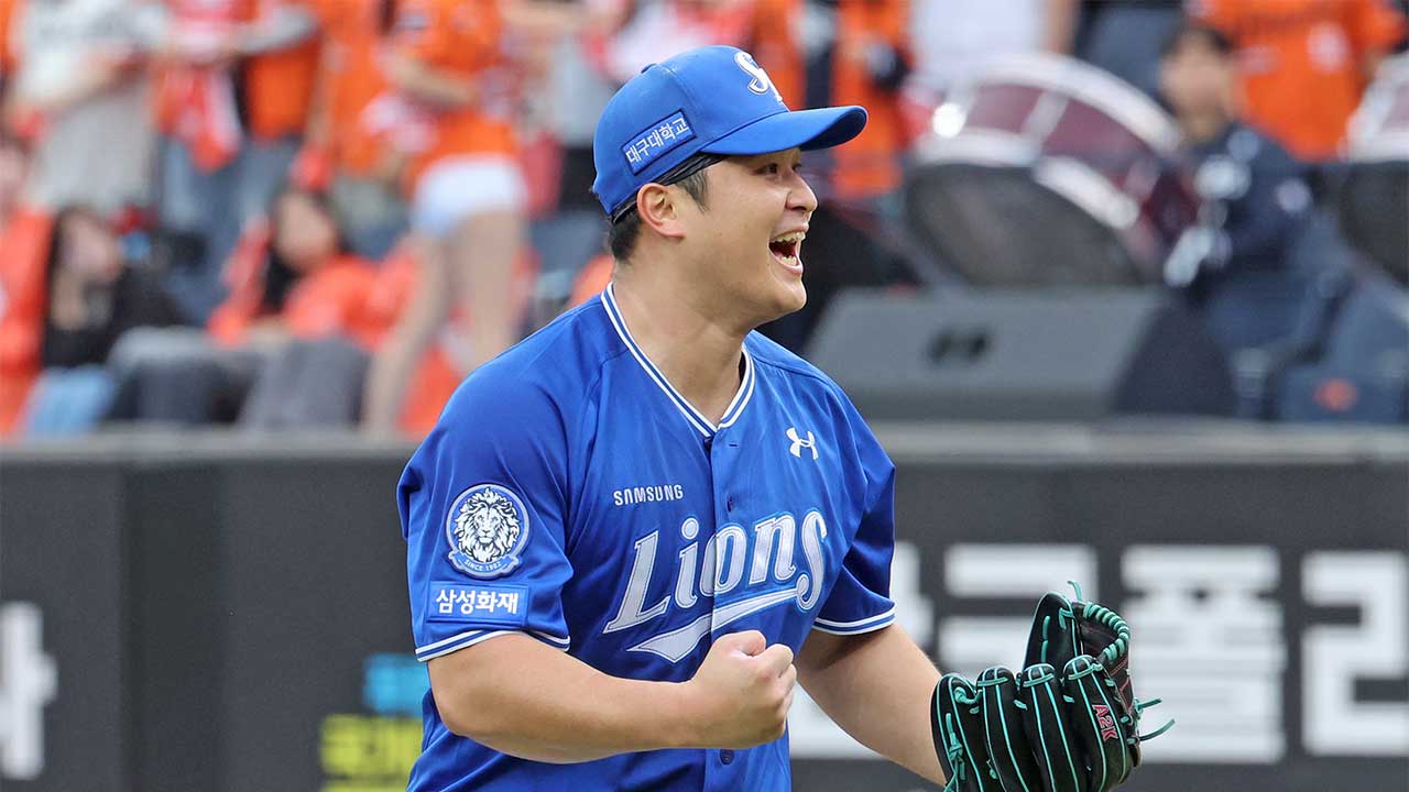 '최원태 호투' 삼성, 한화 꺾고 플레이오프 1승 1패 원점