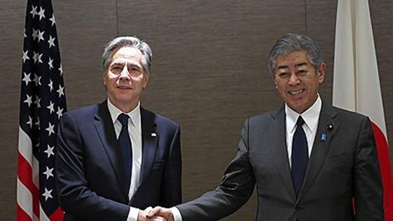 美 국무 만난 日 외무 