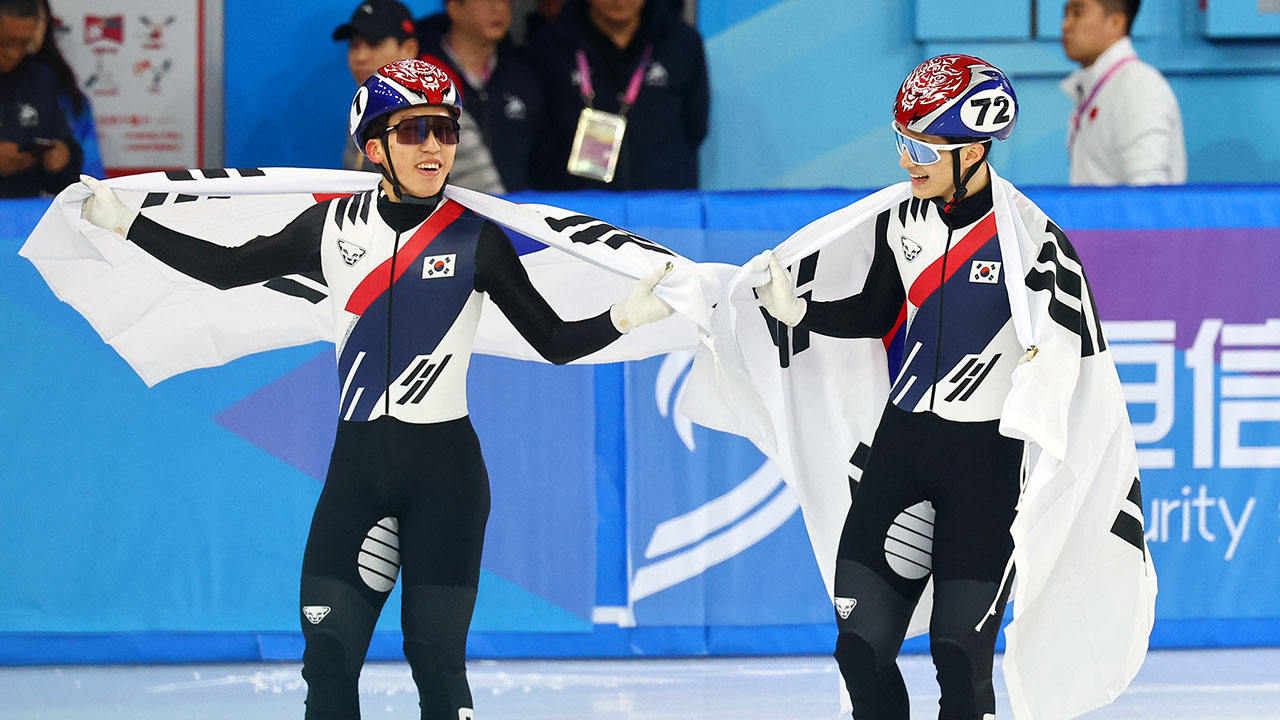 [아시안게임] 쇼트트랙 장성우, 남자 1,000m 금메달로 2관왕‥박지원 은