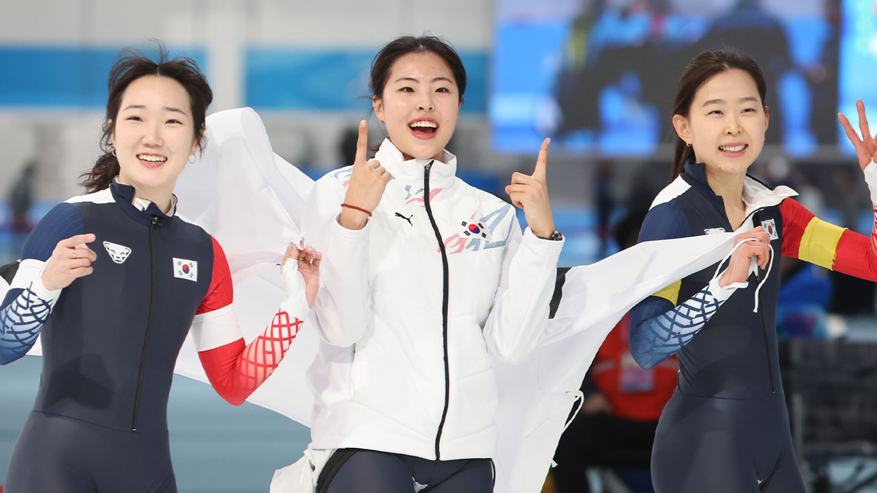 [아시안게임] 빙속 여자 팀 스프린트 금메달‥김민선·이나현 2관왕