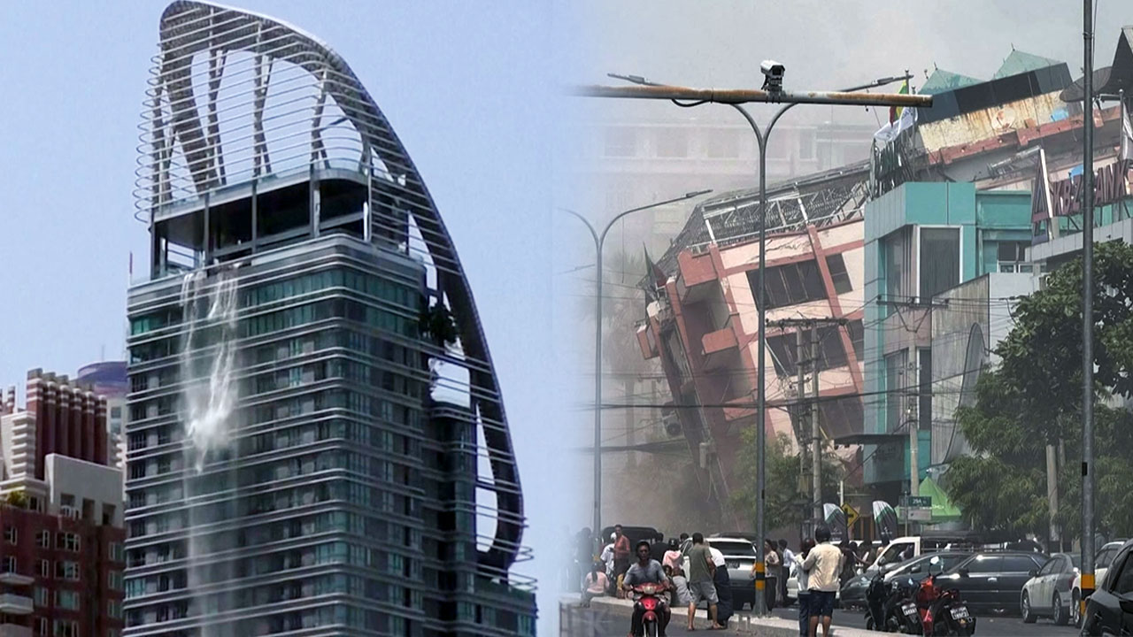 미얀마 지진에 태국 방콕도 흔들려‥경보 울리고 주민대피