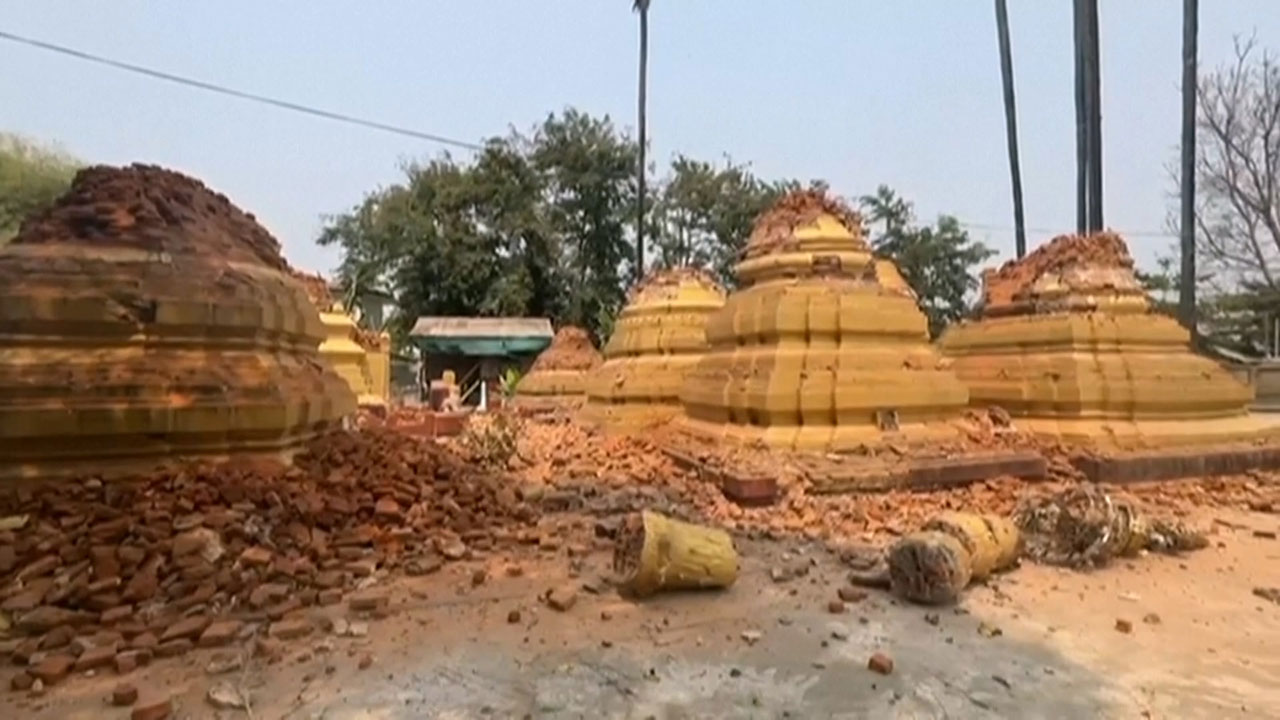 미얀마 지진에 태국 방콕도 흔들려‥경보 울리고 주민대피