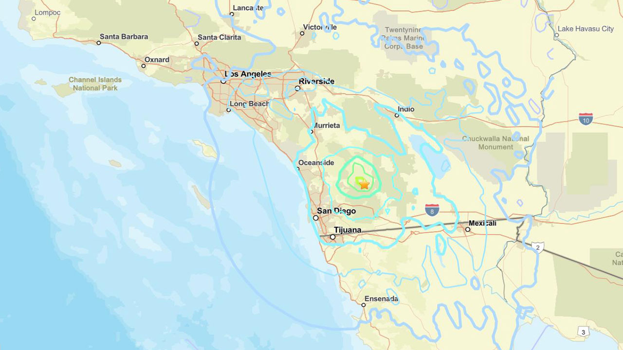 미국 캘리포니아 샌디에이고서 규모 5.2 지진‥"아직 피해 신고 없어"