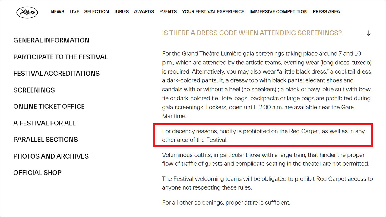 [World Now] 칸 영화제 "'누드 드레스' 착용 안 돼!"‥'누드' 허용 어디까지?