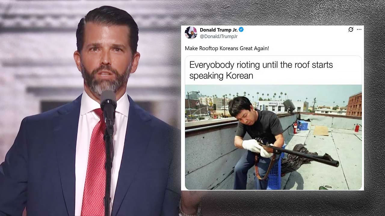 트럼프 장남 'LA폭동 한인자경단' 소환에‥한인회 "트라우마 이용 말라"