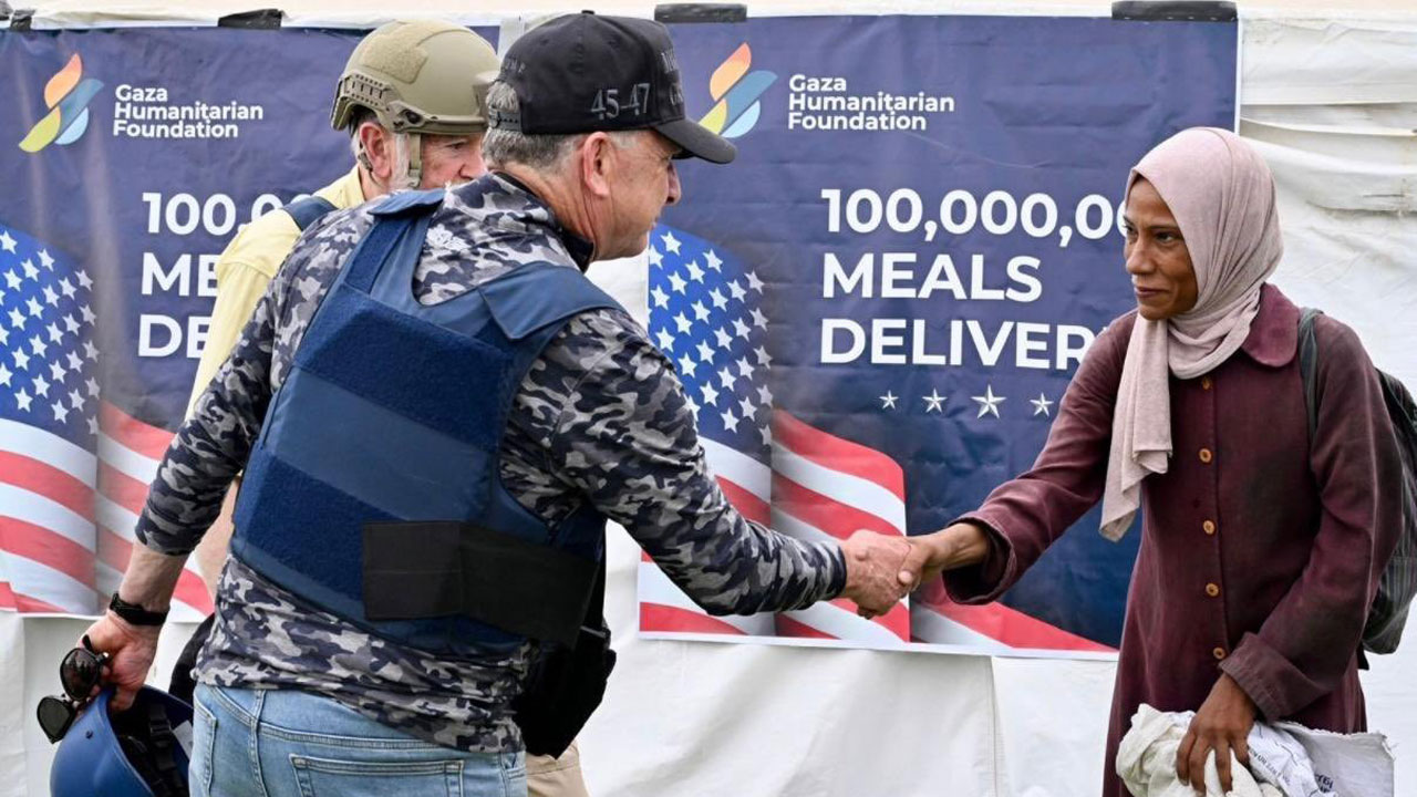 미 특사 가자지구 배급소 방문‥"100만 끼 제공, 놀라운 성과"