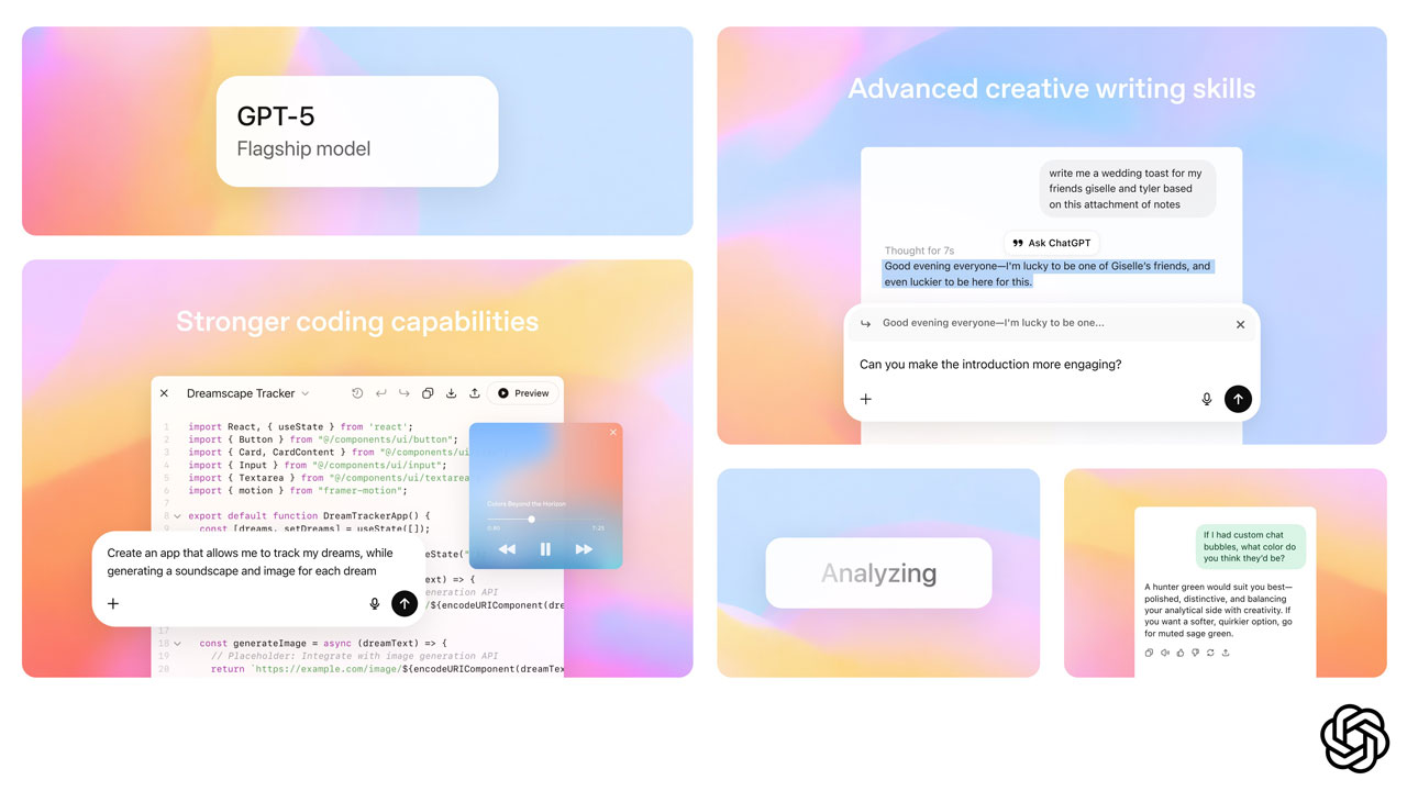 오픈AI, 최신 AI 모델 'GPT-5' 공개‥"박사급 전문가 수준"
