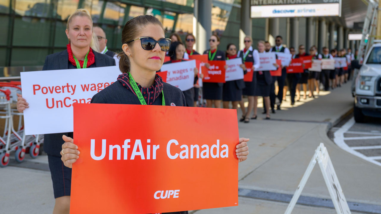 에어캐나다 승무원노조 파업 예고‥항공편 취소 이미 시작