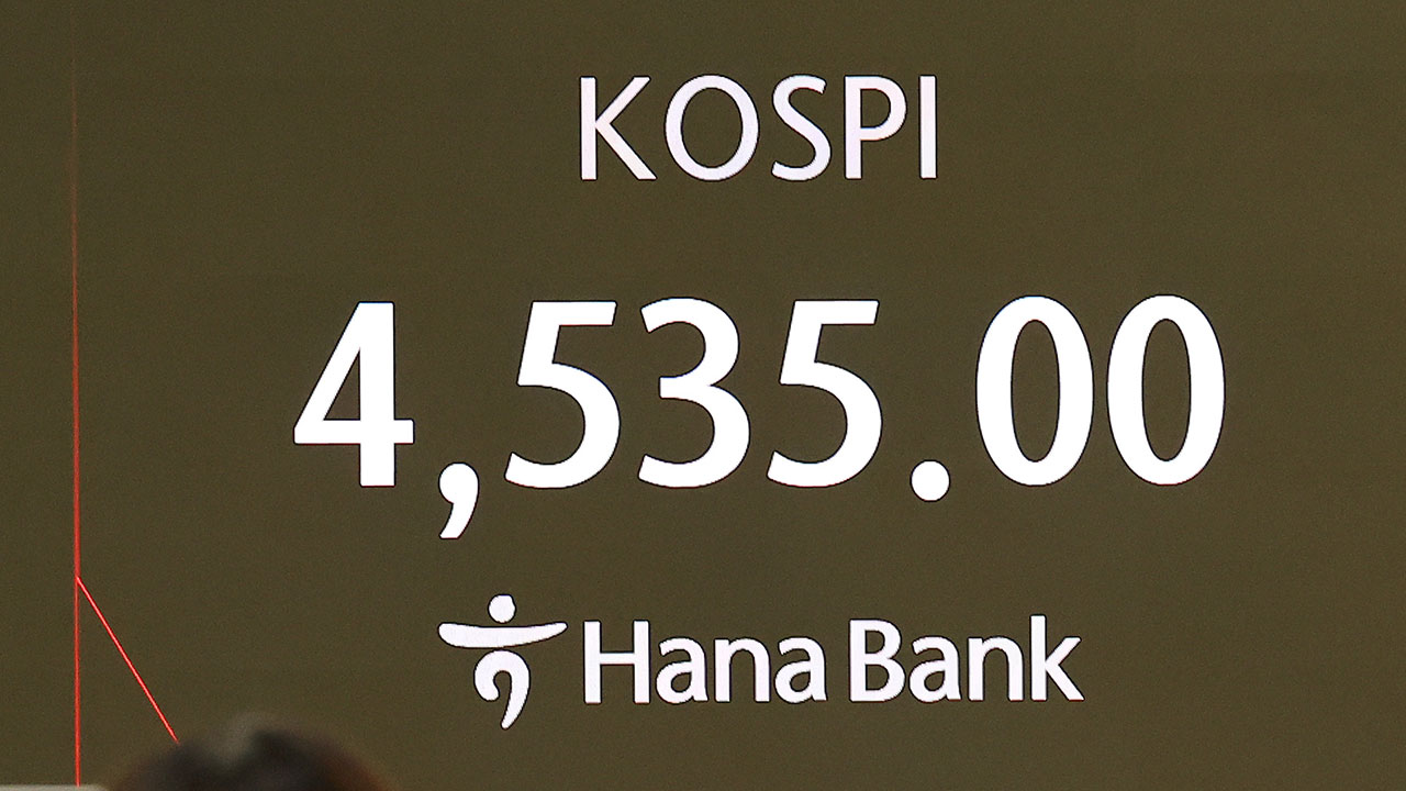 코스피 4,530선 출발‥환율, 3.2원 올라 1,453.8원