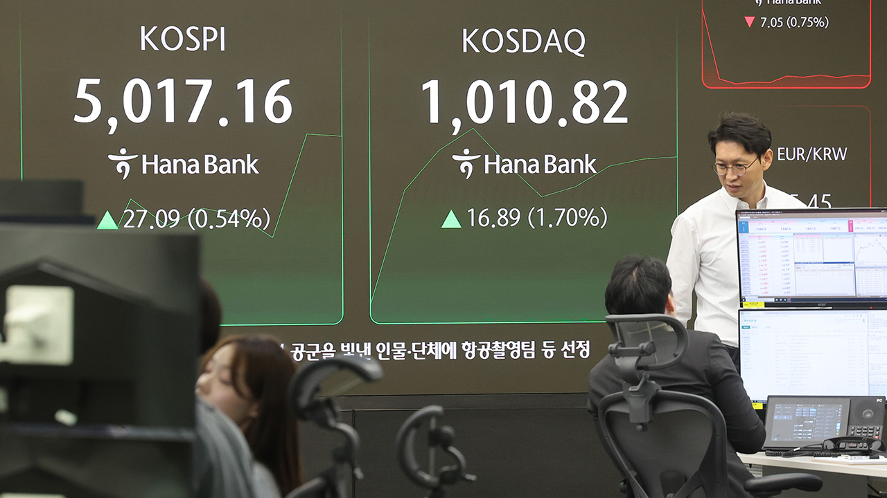 코스닥 5% 급등, 1천 훌쩍 넘어‥사이드카 9개월 만에 첫 발동