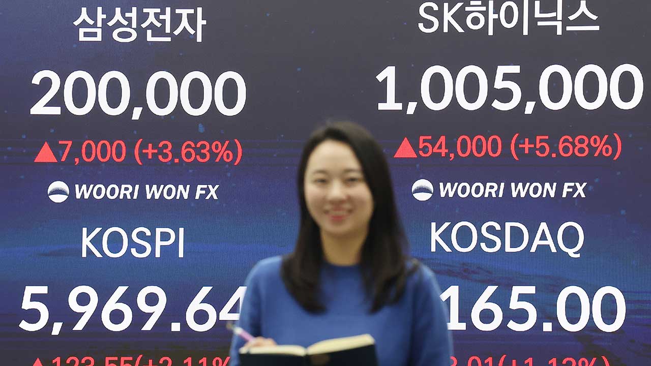 코스피 6천피까지 단 31포인트 남았다‥'100만 닉스·20만 전자' 달성