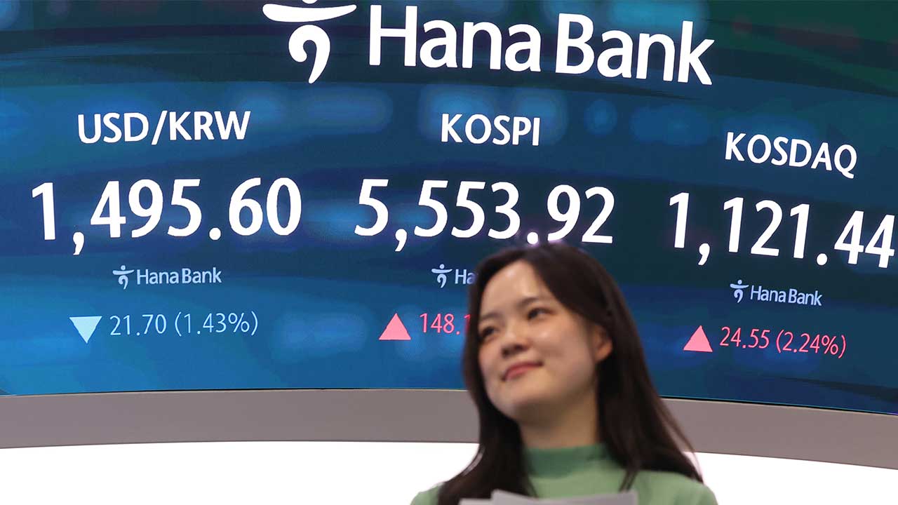 코스피 급등 출발했다 2.7% 상승 마감‥5,500선에 마무리