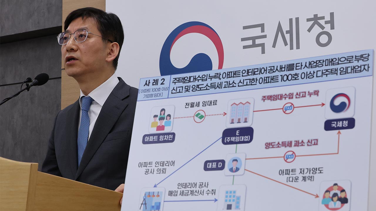 국세청, 기업형 임대업자 세무조사 착수‥강남 아파트 등 247채 굴리며 탈세