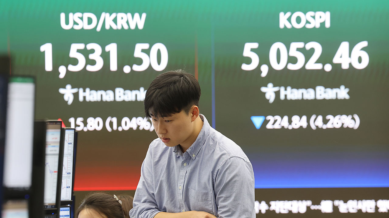 코스피 5000선 겨우 지켜‥환율 1,540원 육박