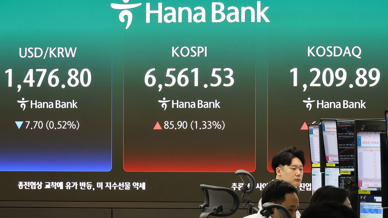 코스피 6,500대 상승 출발‥장중 6,557 최고가 또 경신